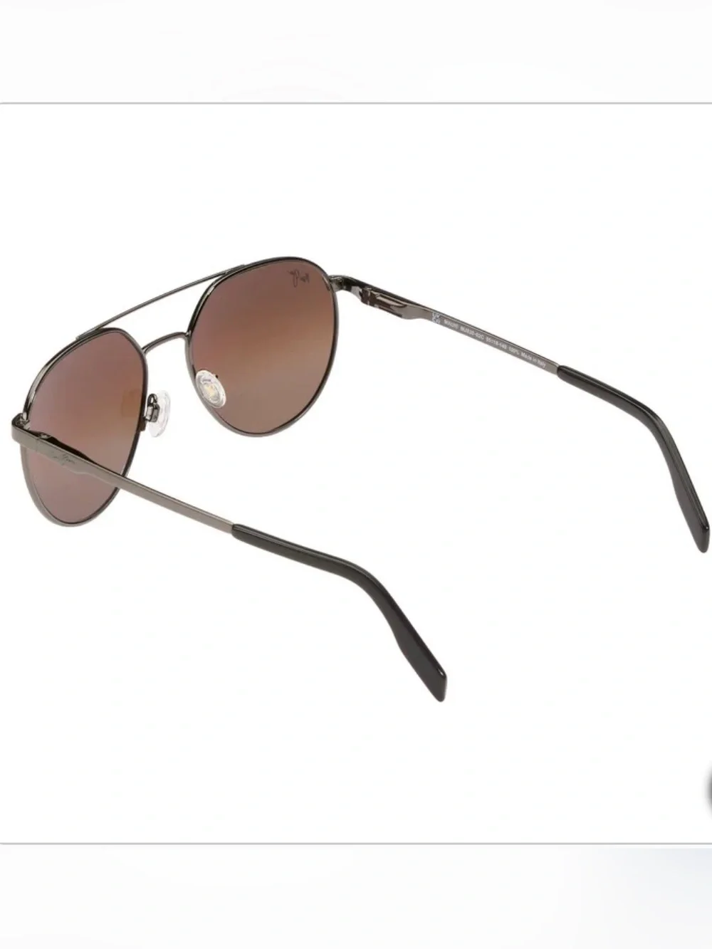 MAUI JIM Waterfront Polarized Aviator Sunglasses, Blue / Silver